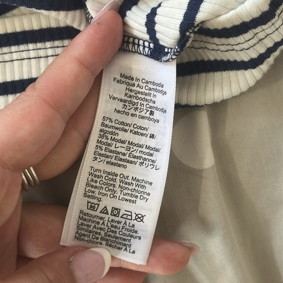 NWOT J.crew‎ Striped Navy and White Button-Up Tank Top - Picture 9 of 9